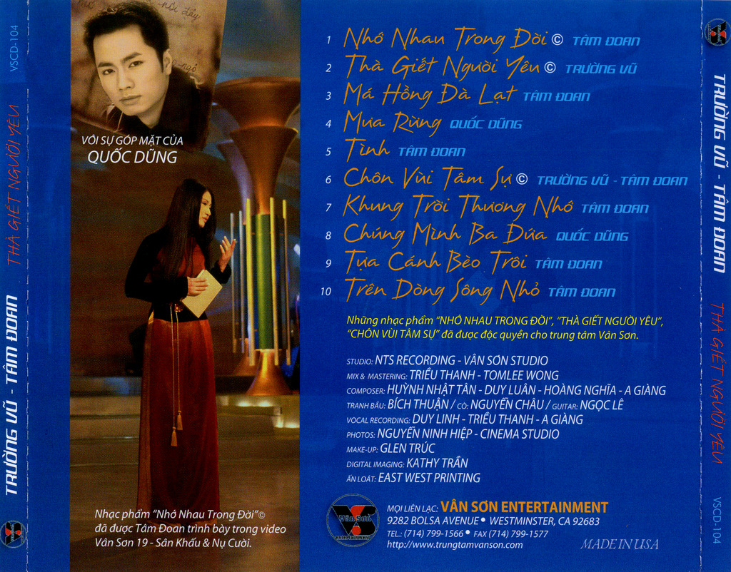 Vân Sơn CD104 - Thà Giết Người Yêu