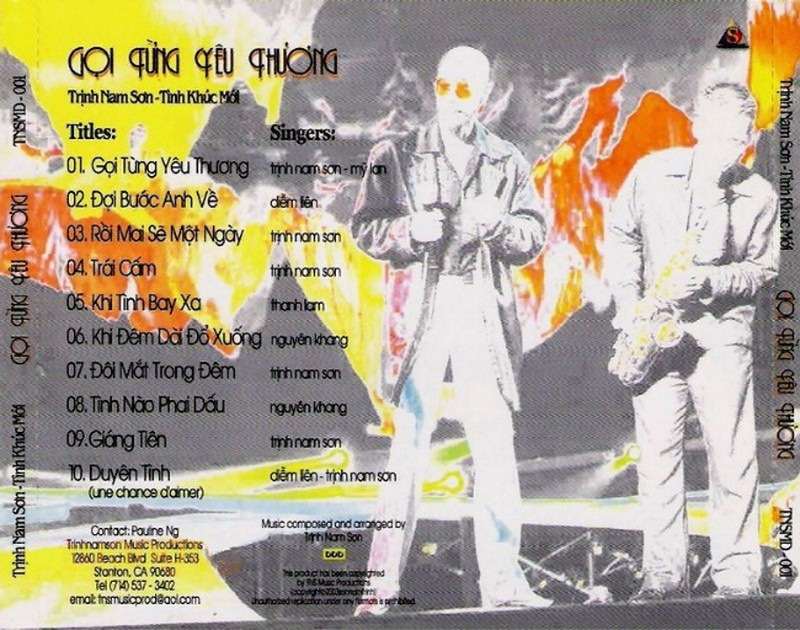 Trịnh Nam Sơn CD001 - Gọi Từng Yêu Thương