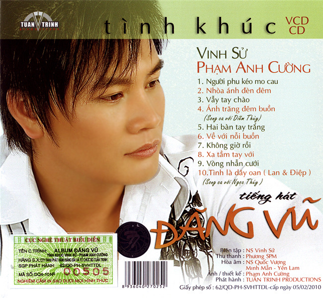 Tuấn Trinh CD - Tình Khúc Vinh Sử, Phạm Anh Cường