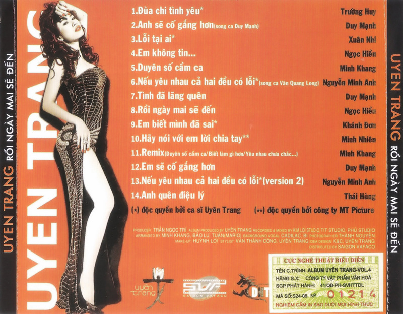Vafaco CD - Uyên Trang - Rồi Ngày Mai Sẽ Đến