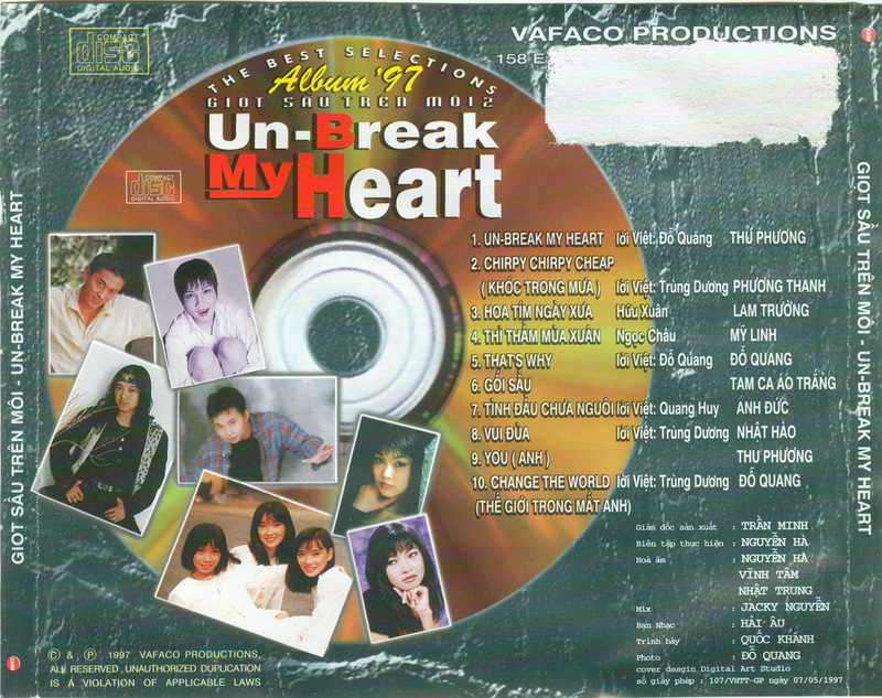 Vafaco CD - Unbreak My Heart - Giọt Sầu Trên Môi
