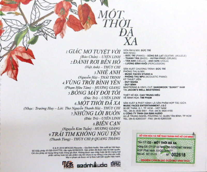 Music Faces CD - Một Thời Đã Xa