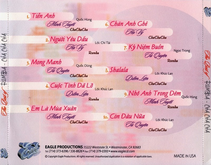 Eagle CD - The Best Of Rumba Chachacha