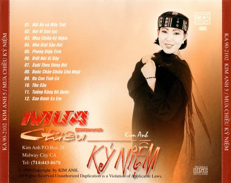 Kim Anh CD5 - Mưa Chiều Kỷ Niệm