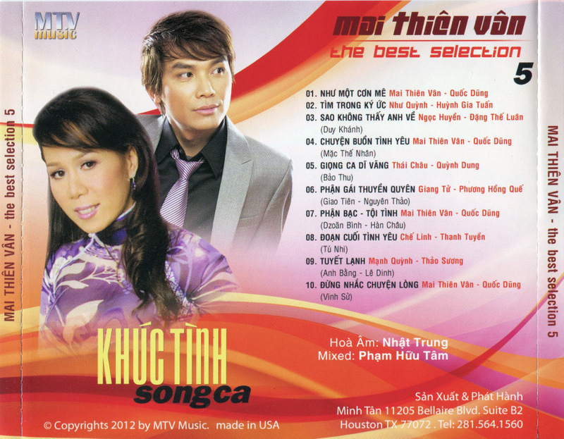Mai Thiên Vân CD - Khúc Tình Song Ca