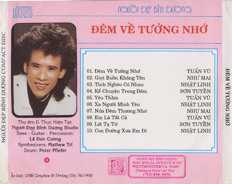 Người Đẹp Bình Dương CD013 - Đêm Về Tưởng Nhớ