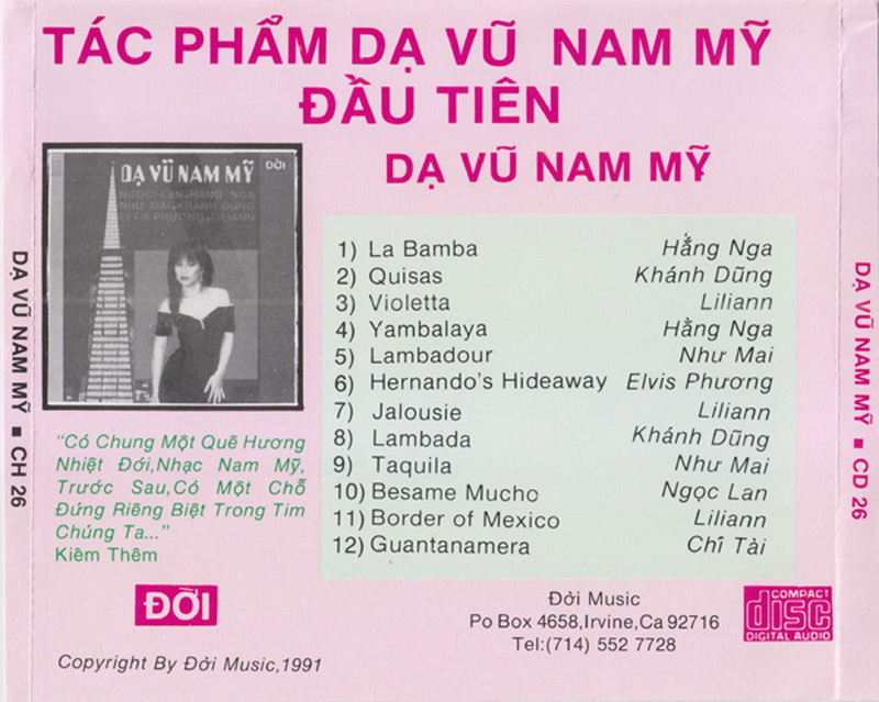 Đời CD026 - Dạ Vũ Nam Mỹ