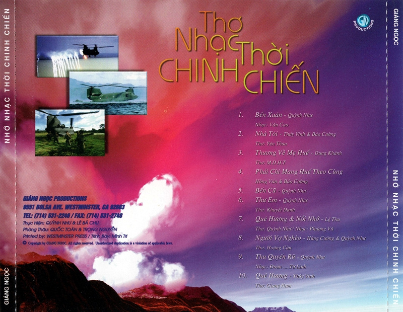 Giáng Ngọc CD - Thơ Nhạc Thời Chinh Chiến