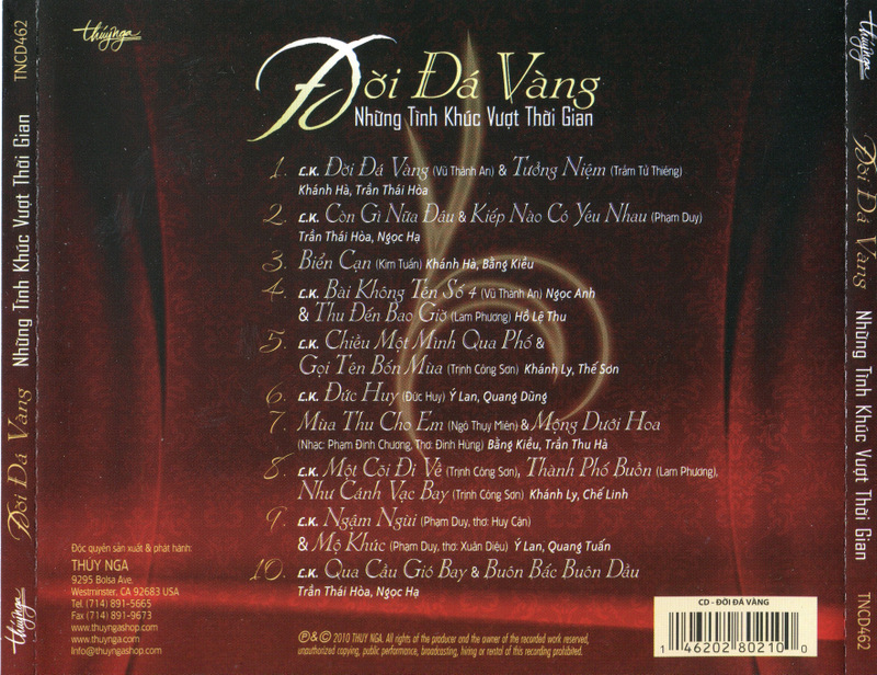 Thúy Nga CD462 - Đời Đá Vàng
