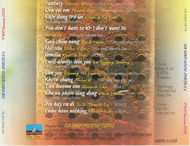 Ca Dao CD065 - Two Become One