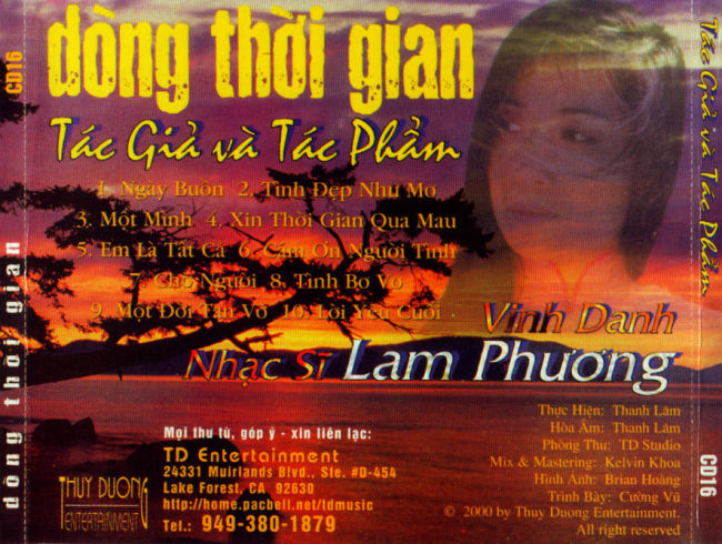 Thùy Dương CD016 - Dòng Thời Gian - Nhạc Sĩ Lam Phương