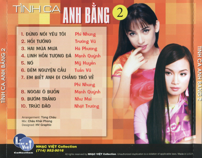 Nhạc Việt CD - Tình Ca Anh Bằng 2