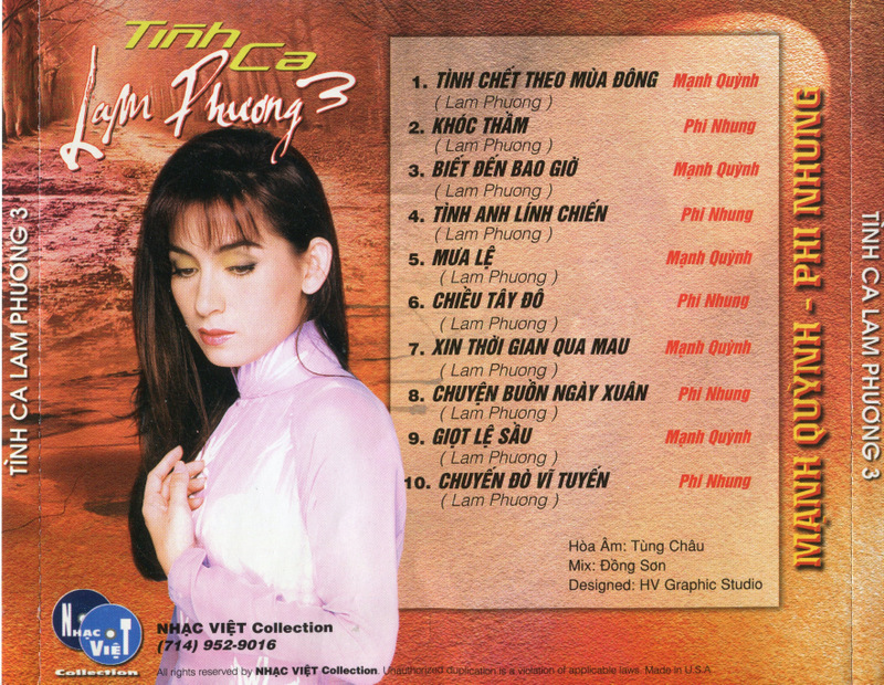 Nhạc Việt CD - Tình Ca Lam Phương 3