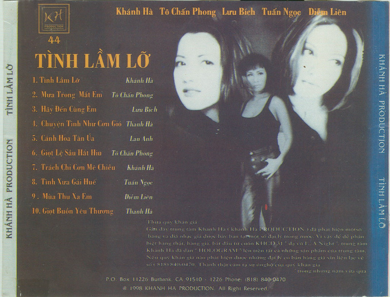 Khánh Hà CD044 - Tình Lầm Lỡ