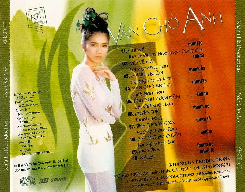 Khánh Hà CD055 - Vẫn Chờ Anh