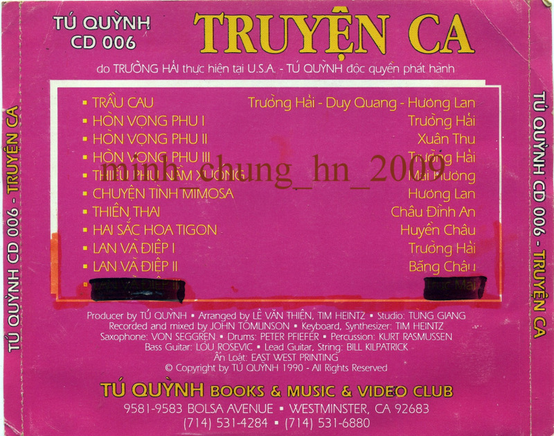 Tú Quỳnh CD006 - Truyện Ca