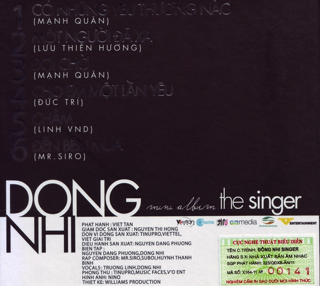 Dihavina CD - Đông Nhi - The Singer