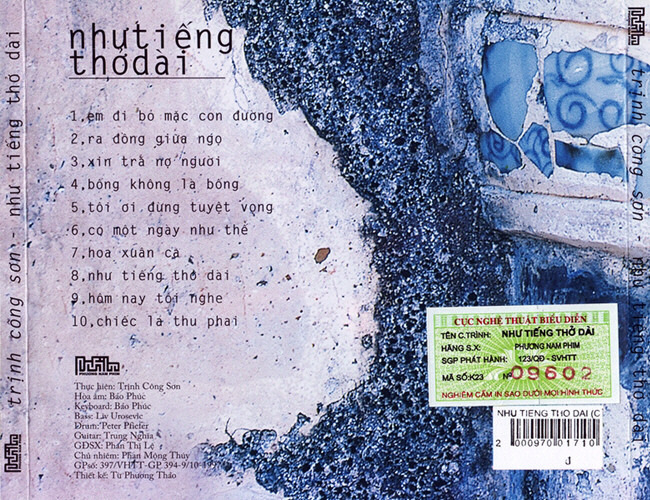Phương Nam CD - Trịnh Vĩnh Trinh Vol 3 - Như Tiếng Thở Dài