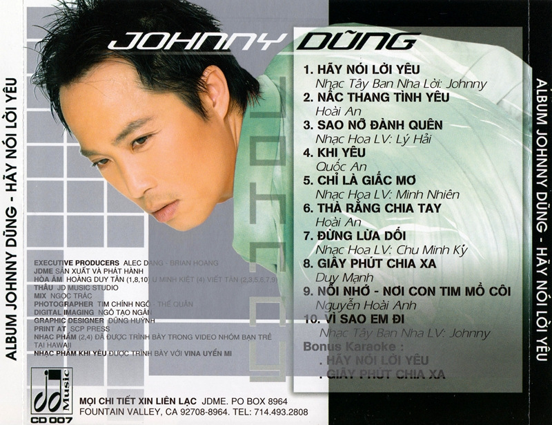 Johnny Dũng CD007 - Hãy Nói Lời Yêu