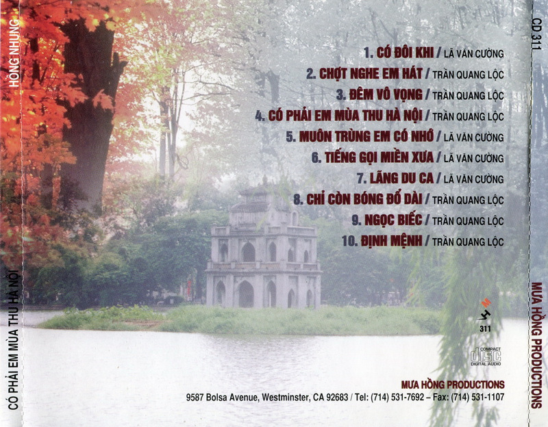 Mưa Hồng CD311 - Có Phải Em Mùa Thu Hà Nội