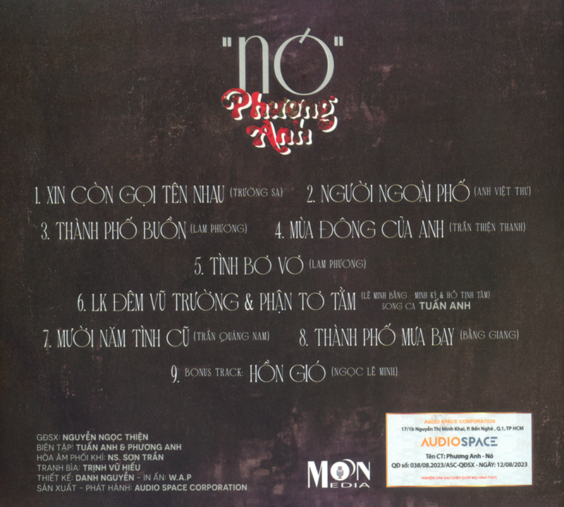 Audio Space CD - Nó - Phương Anh