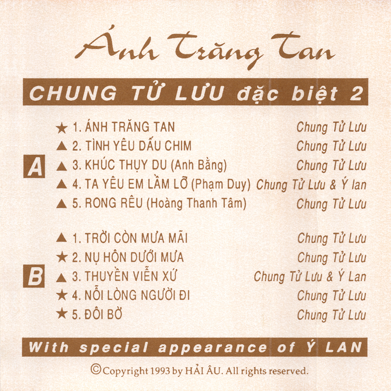 Tape Hải Âu 67 - Ánh Trăng Tan - Chung Tử Lưu