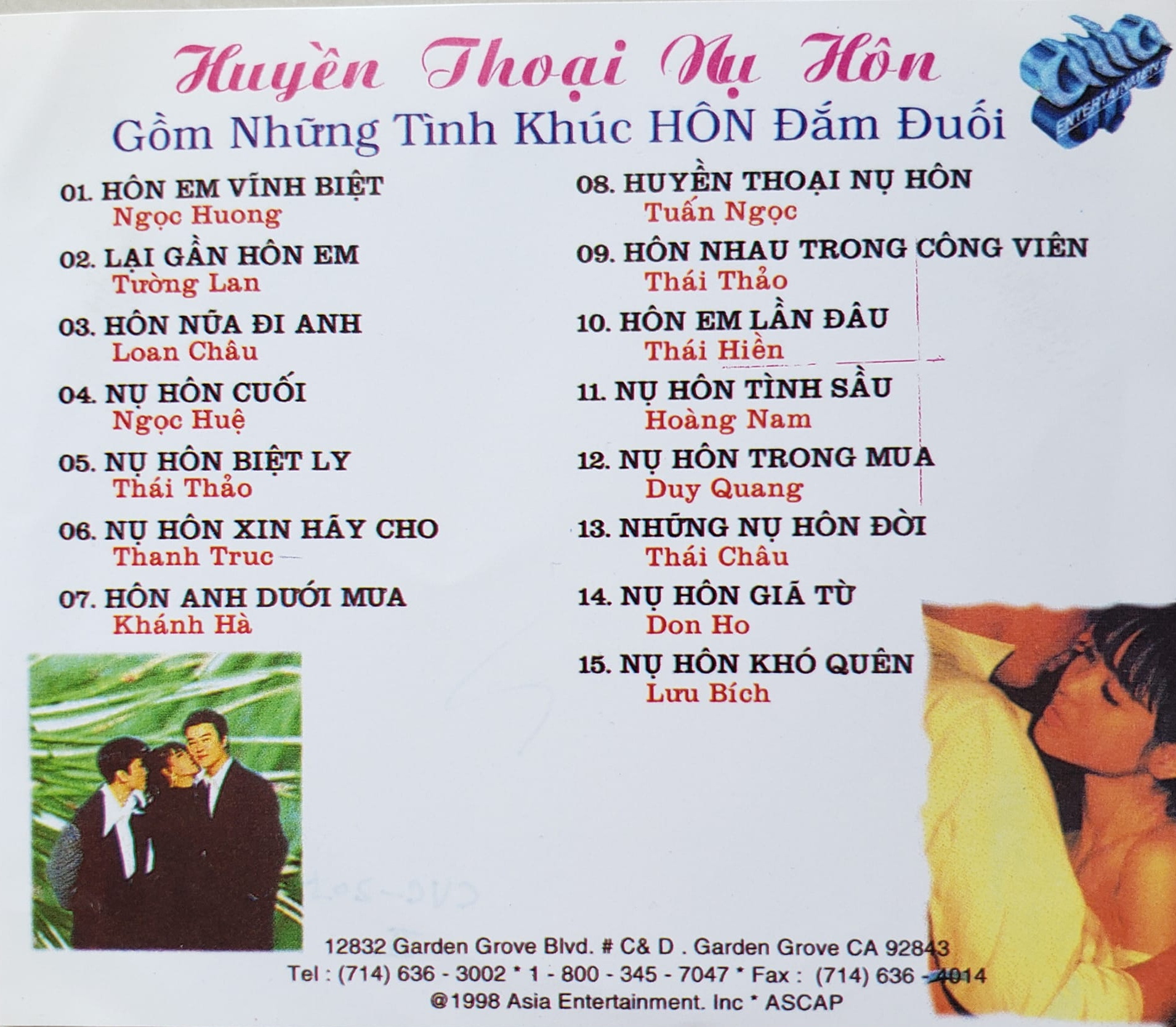 Asia CD - Huyền Thoại Nụ Hôn