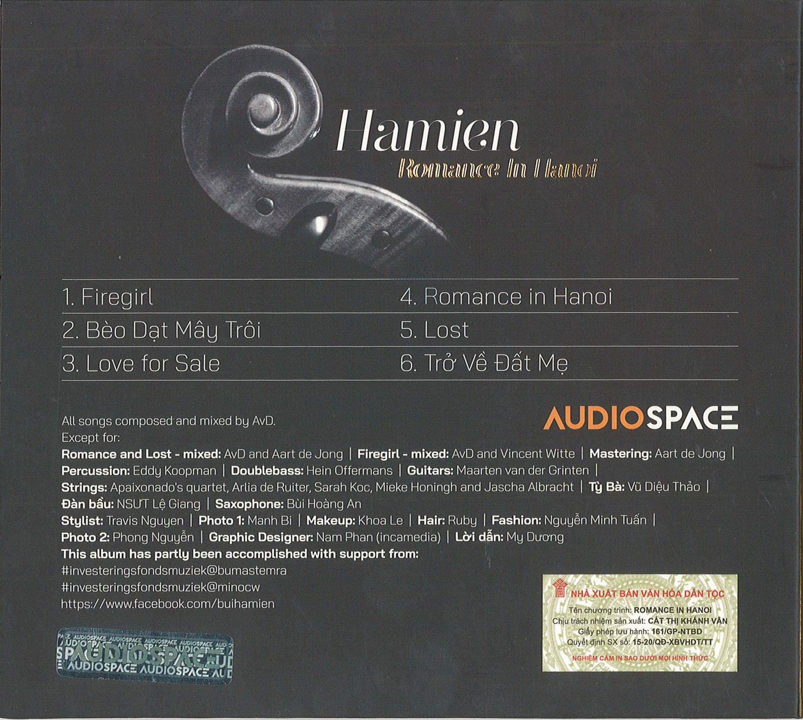 Audio Space CD - Romance In Hanoi - Hamien