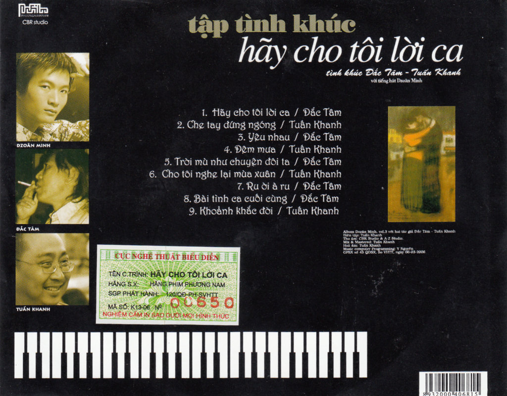 Phương Nam CD - Hãy Cho Tôi Lời Ca - Dzoãn Minh