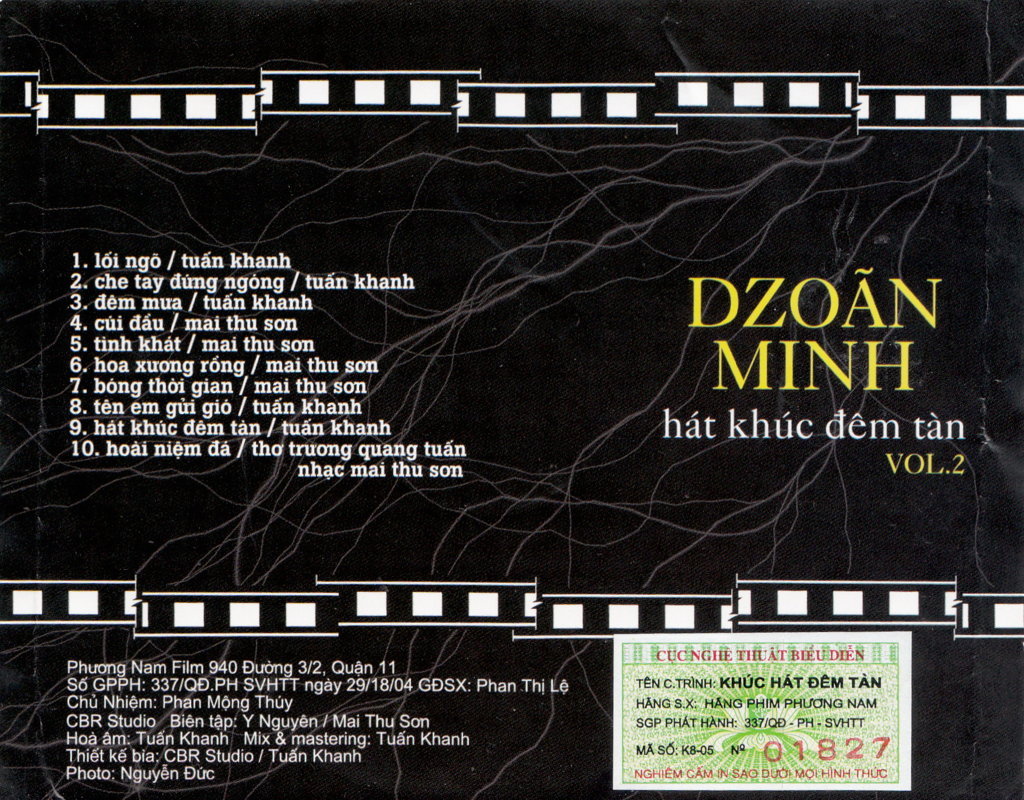Phương Nam CD - Khúc Hát Đêm Tàn - Dzoãn Minh