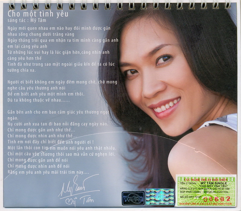 Viết Tân CD - Cho Một Tình Yêu (Singles) - Mỹ Tâm