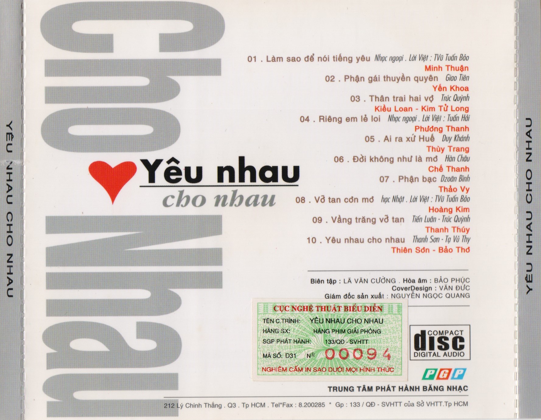 PGP CD024 - Yêu Nhau Cho Nhau