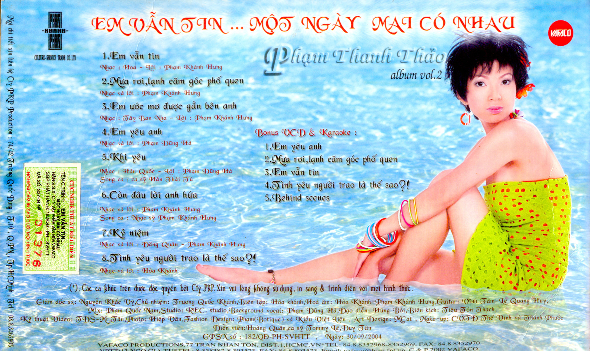 Vafaco CD - Em Vẫn Tin...Một Ngày Mai Có Nhau - Thanh Thảo