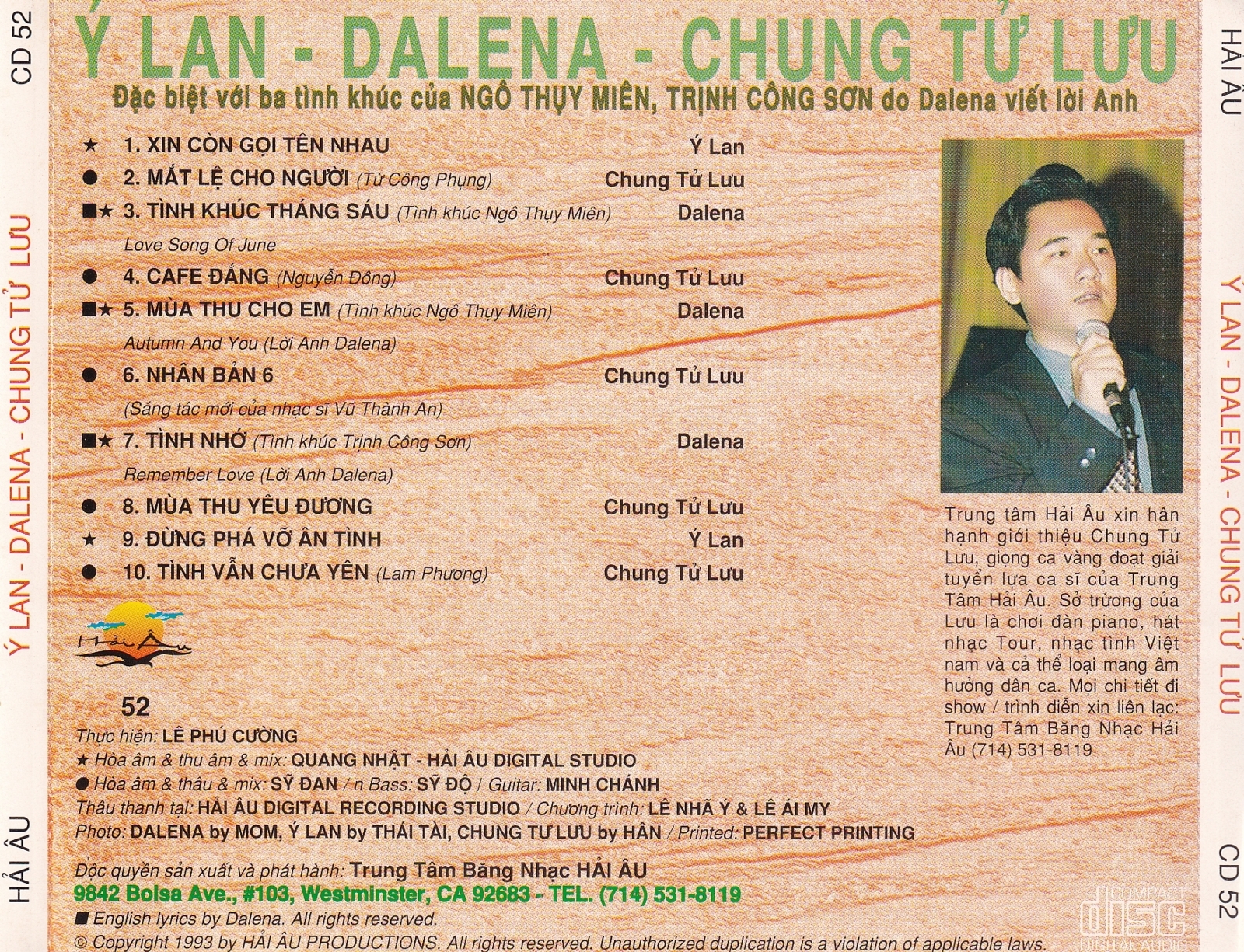 Hải Âu CD052 - Ý Lan, Dalena, Chung Tử Lưu