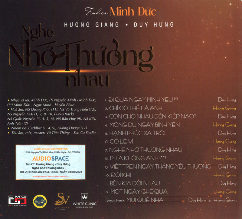 Audio Space CD - Nghe Nhớ Thương Nhau - Duy Hưng & Hương Giang