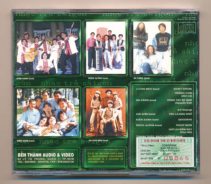 Bến Thành CD - Don't Speak (1997)