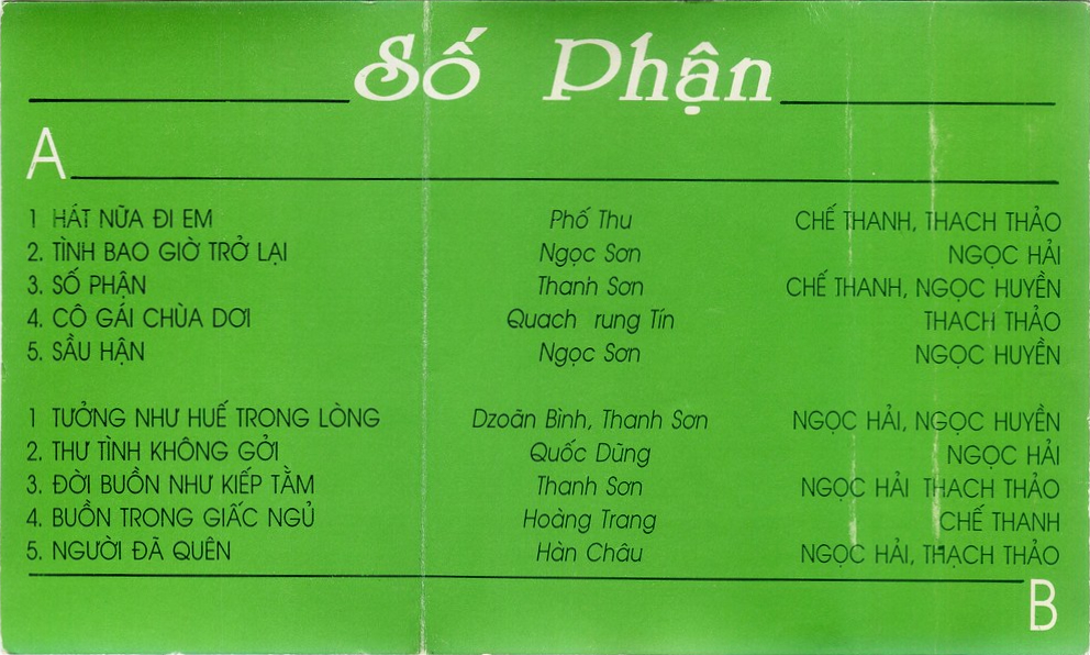 Tape Rạng Đông Tape - Số Phận