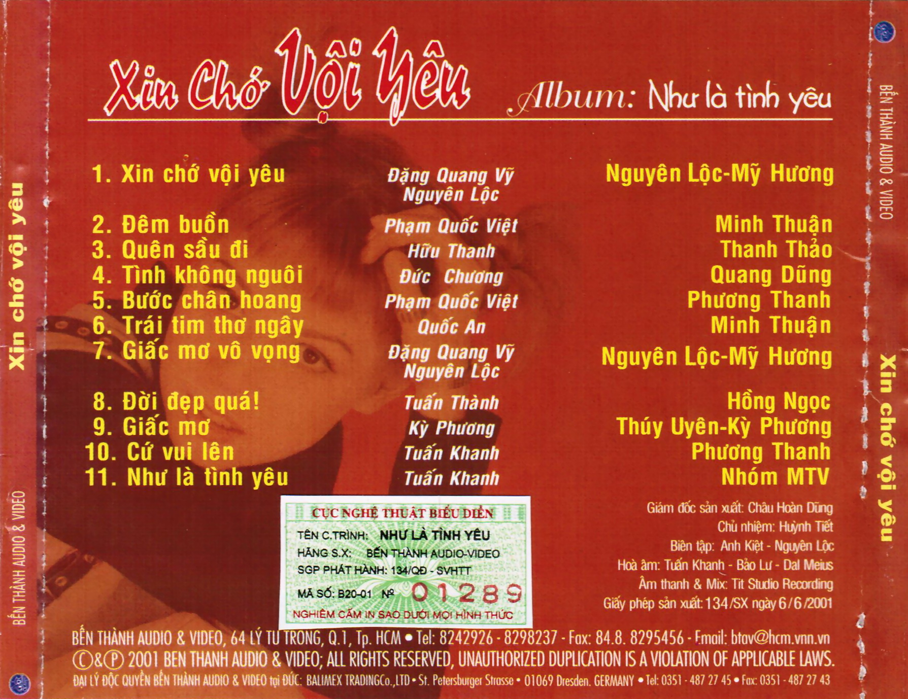 Bến Thành CD - Xin Chớ Vội Yêu, Như Là Tình Yêu