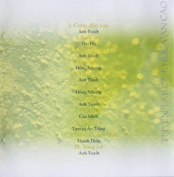 Hãng Phim Trẻ CD - Cung Đàn Xưa (Tuyển Tập Ca Khúc Văn Cao)