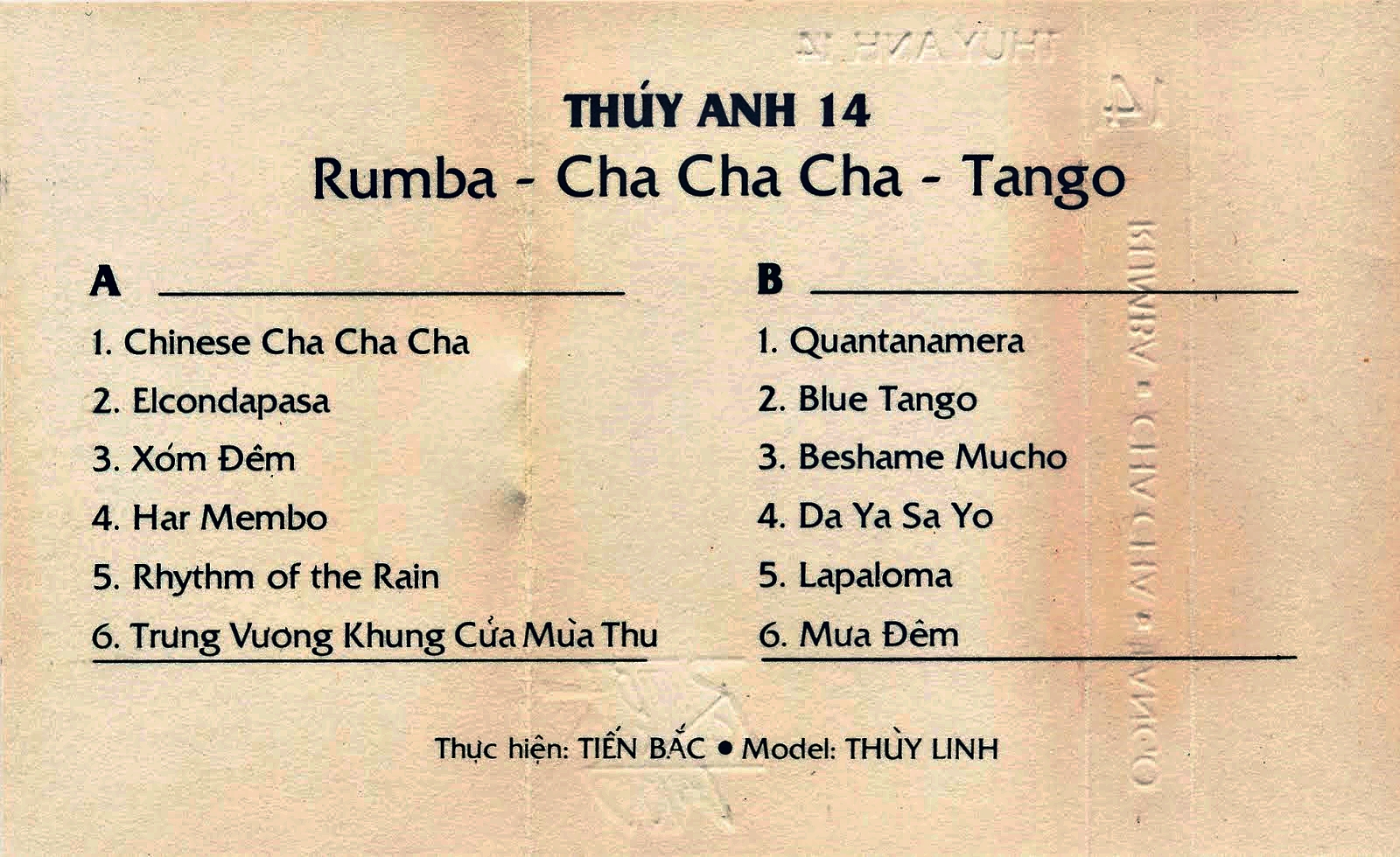 Tape Thúy Anh 14 -  Rumba ChaChaCha Tango