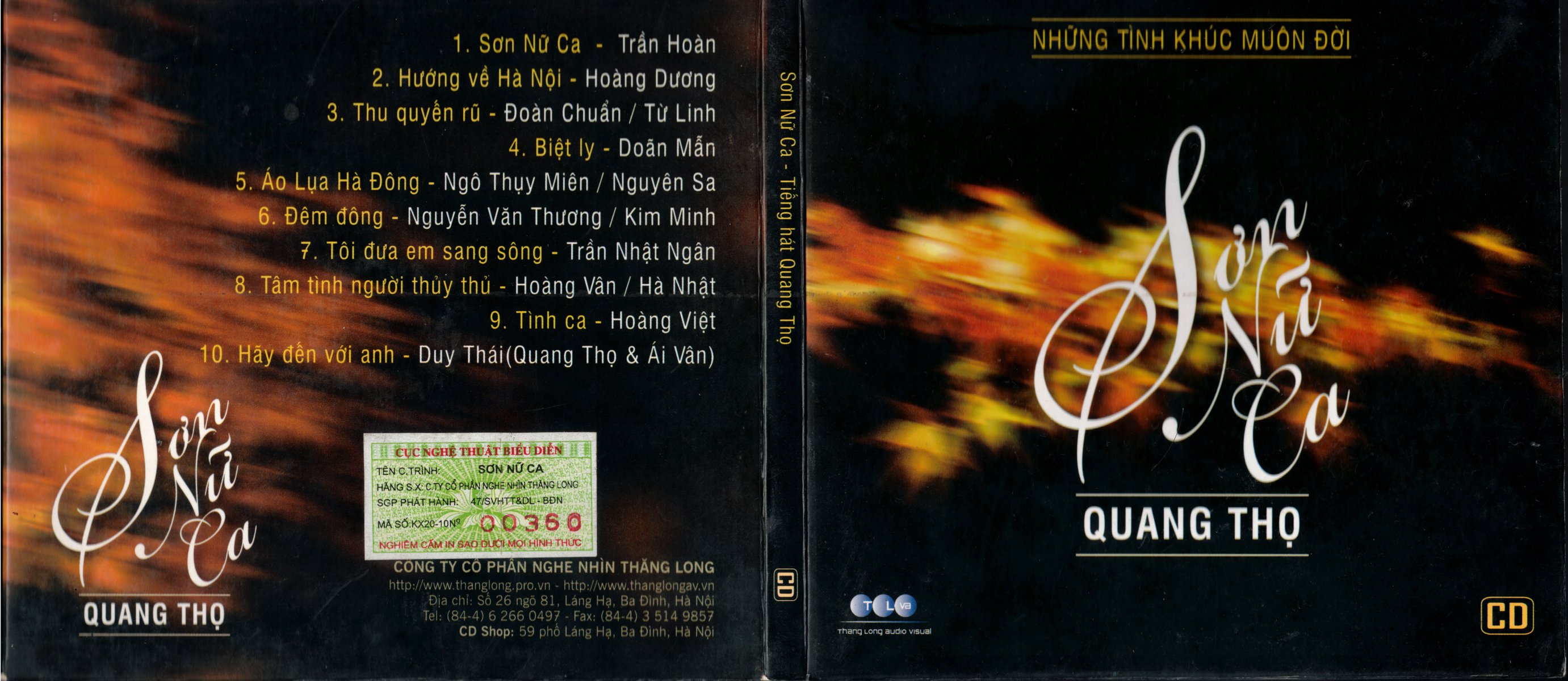 Thăng Long CD - Sơn Nữ Ca - Những Tình Khúc Muôn Đời - Quang Thọ