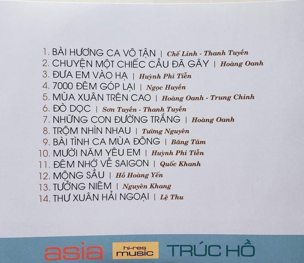 Trúc Hồ CD - Ca Khúc Trầm Tử Thiêng