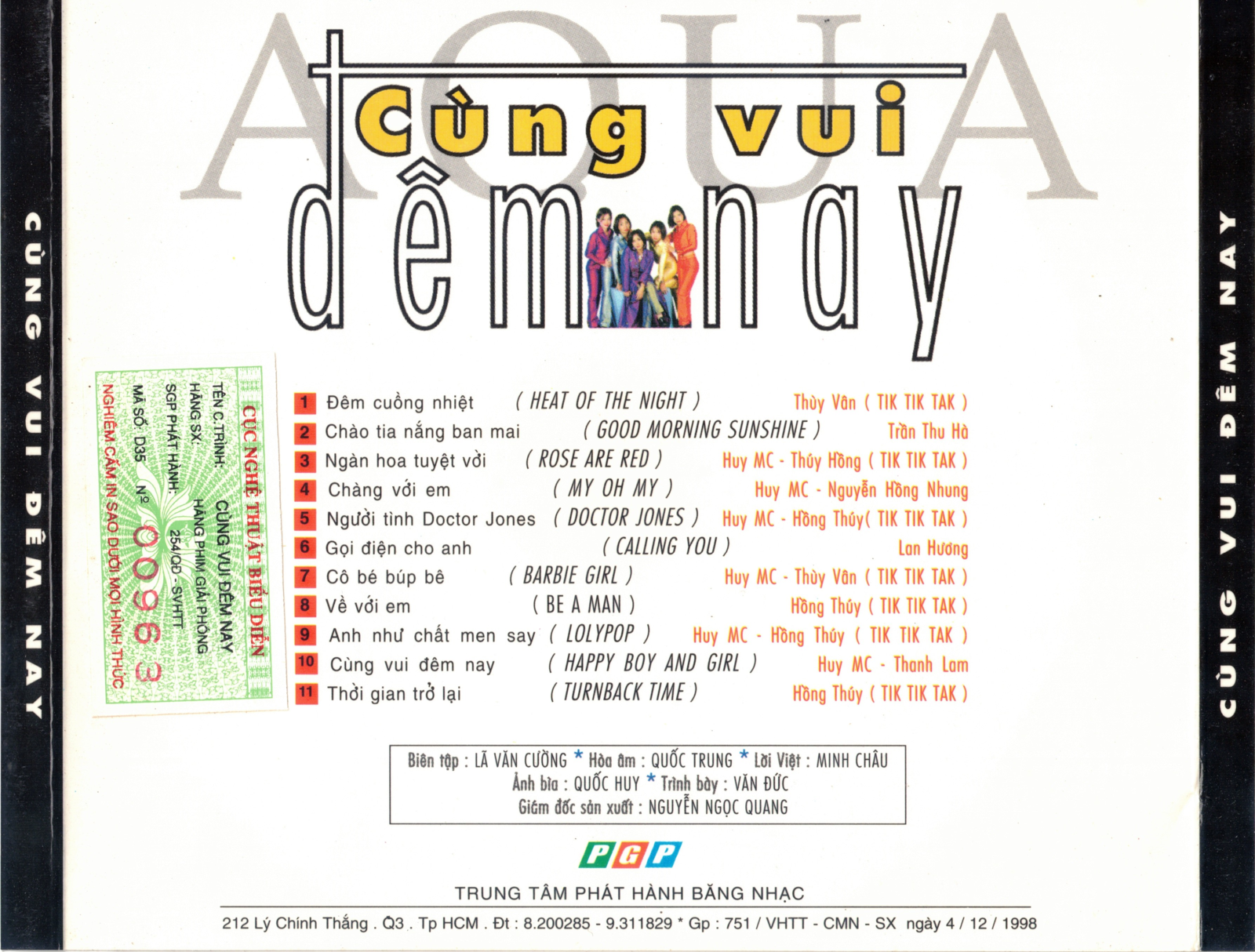 PGP CD064 - Aqua - Cùng Vui Đêm Nay