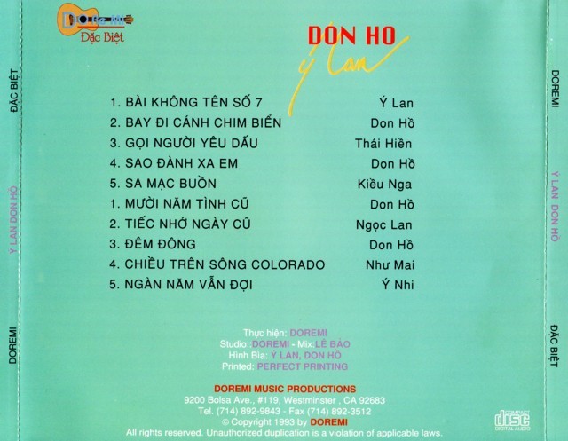 Doremi CD - Ý Lan, Don Hồ - Đặc Biệt