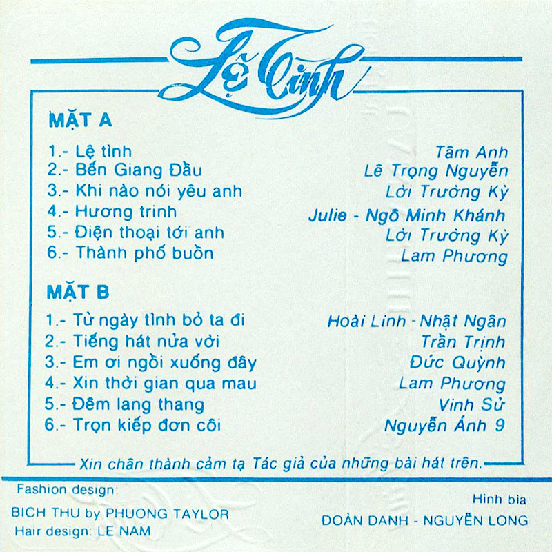 Tape Tuấn Anh - Lệ Tình