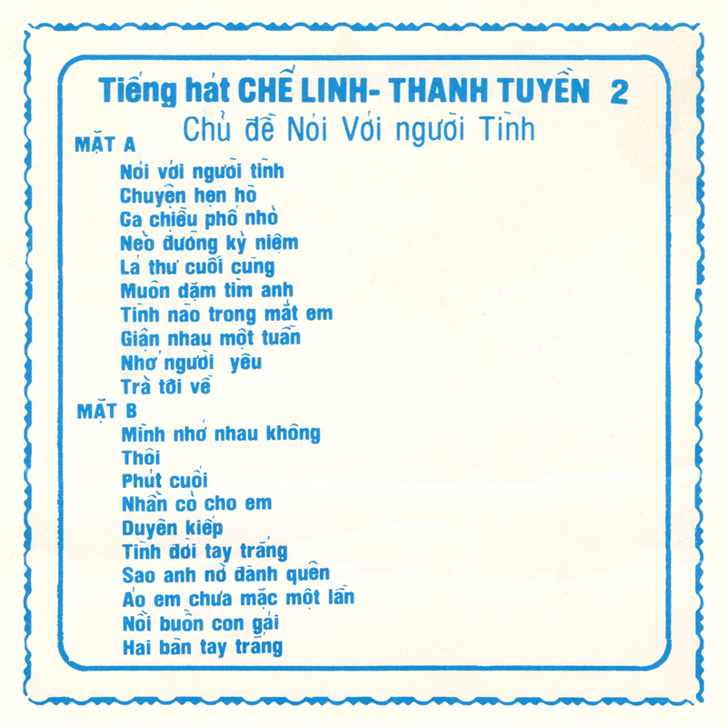 Tape Bốn Phương - Nói Với Người Tình - Chế Linh & Thanh Tuyền