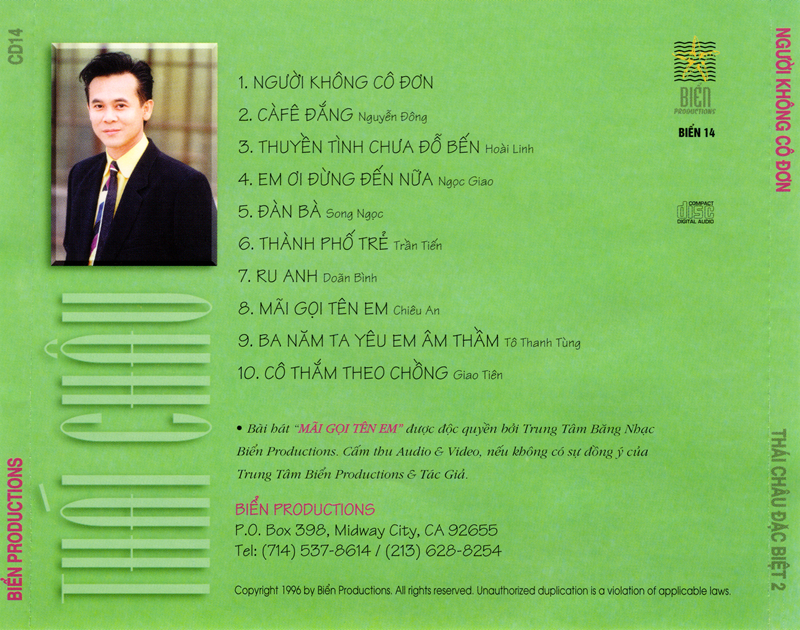 Biển CD014 - Người Không Cô Đơn - Thái Châu