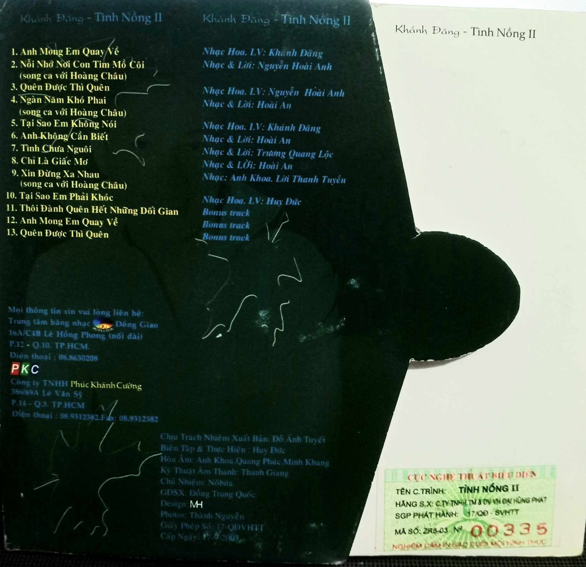 PKC CD - Tình Nồng II - Khánh Đăng