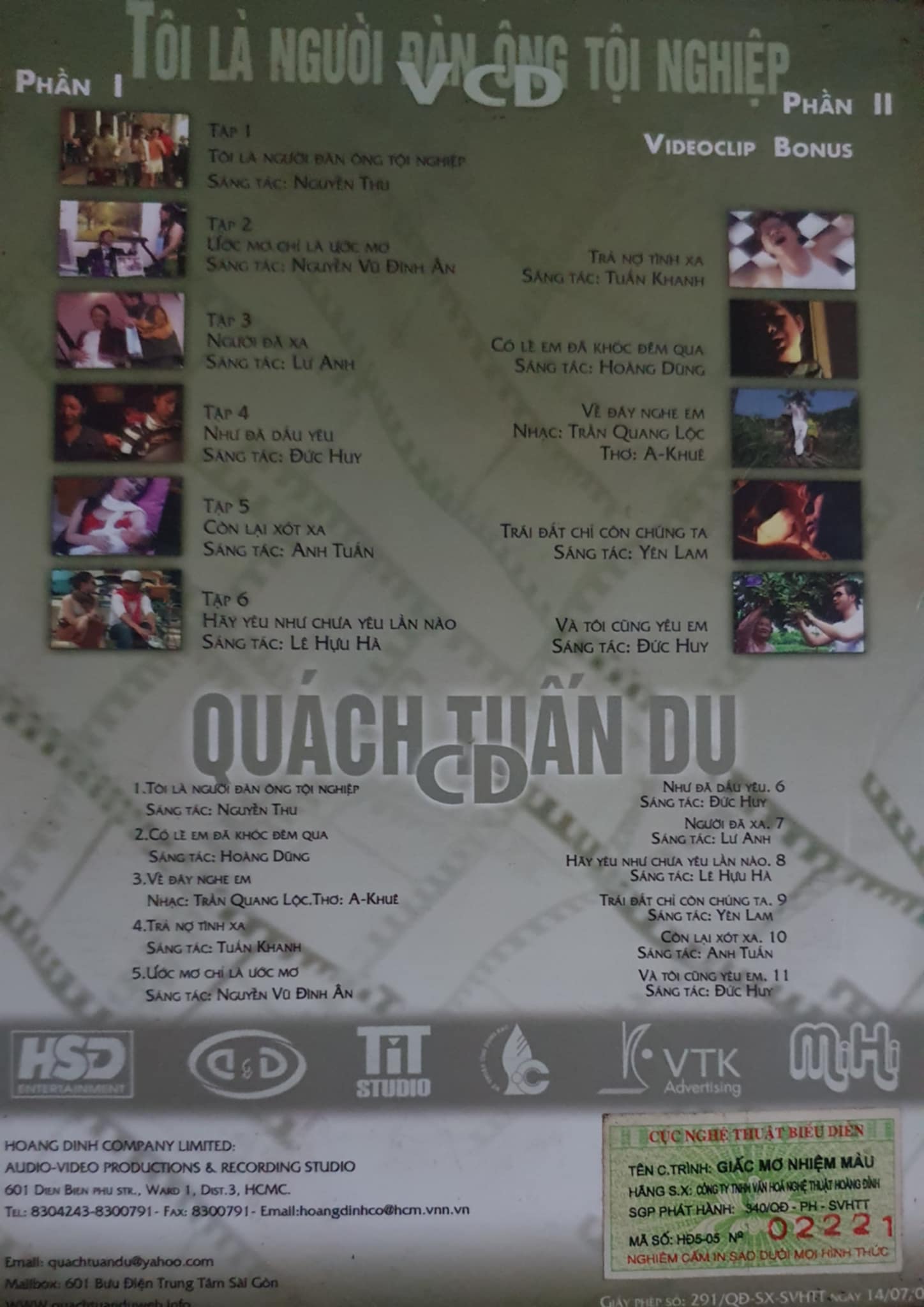 HSD CD - Tôi Là Người Đàn Ông Tội Nghiệp - Quách Tuấn Du