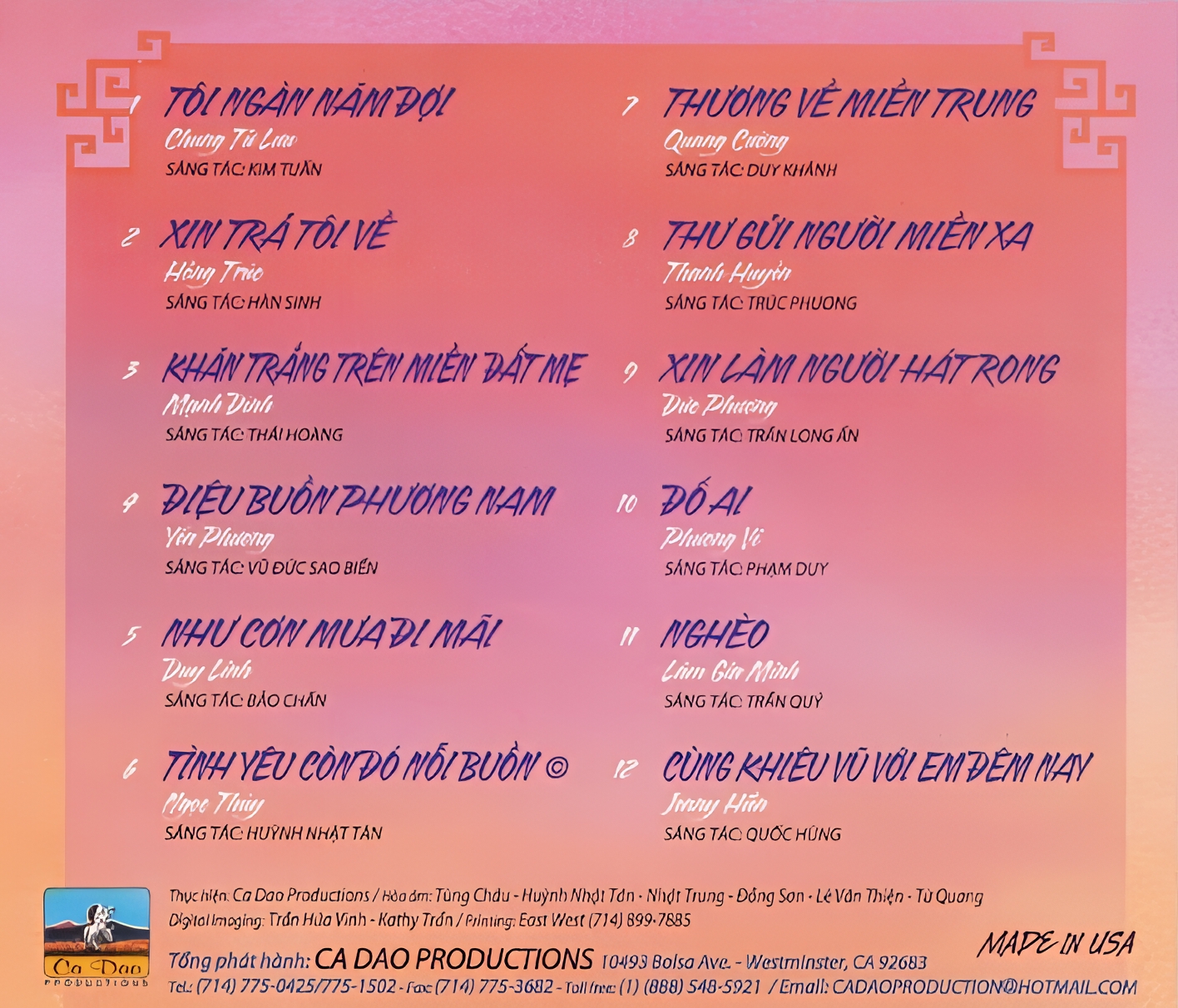 Ca Dao CD082 - Quê Hương Và Người Tình 2